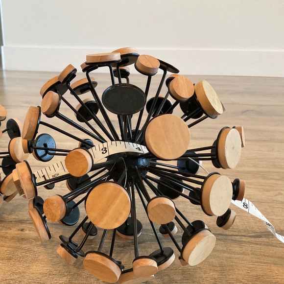 MID CENTURY MODERN ROUND SPHERE FROM LIVING SPACES 2 SPHERES 5” & 7” APPROXIMATE - Picture 3 of 3